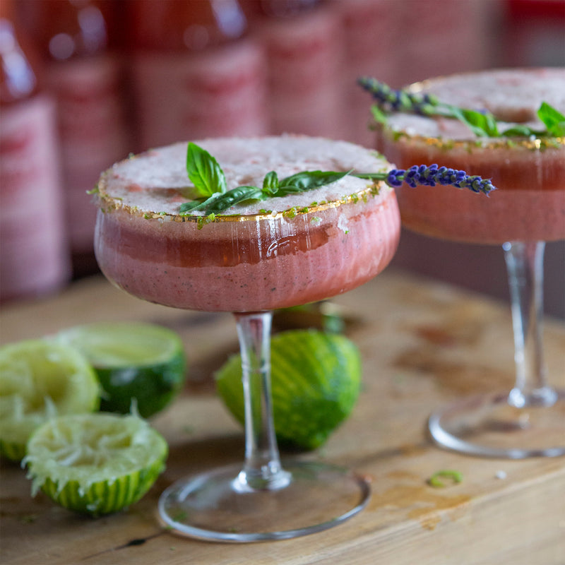 Basil Smash Strawberry Colada: A Refreshing Not-Too-Sweet, Fresh Soda Alternative