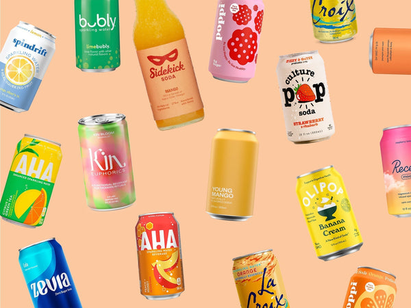 Assorted healthy soda and drink alternatives