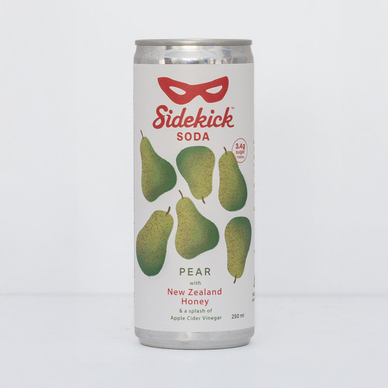 Sidekick Pear Soda 12-Pack NZ
