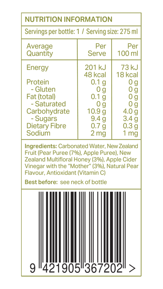275ml Pear (12 Bottles)