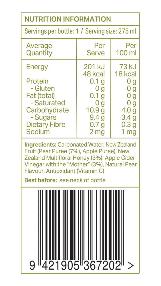 275ml Pear (12 Bottles)
