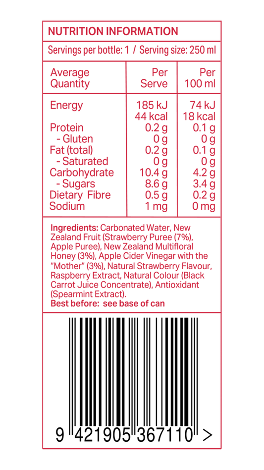 250ml Strawberry (12 Cans)